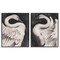 Stupell Industries Swans Taking Flight 2pc Framed Giclee Wall Art Set Design by Grace Popp